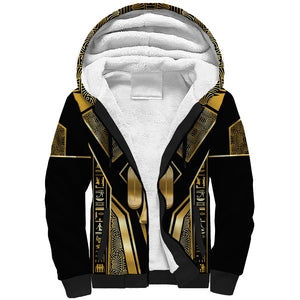 Egypt Tyet Sherpa Hoodie Ancient Mythology Knot Of Isis Gold