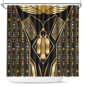Egypt Tyet Shower Curtain Ancient Mythology Knot Of Isis Gold