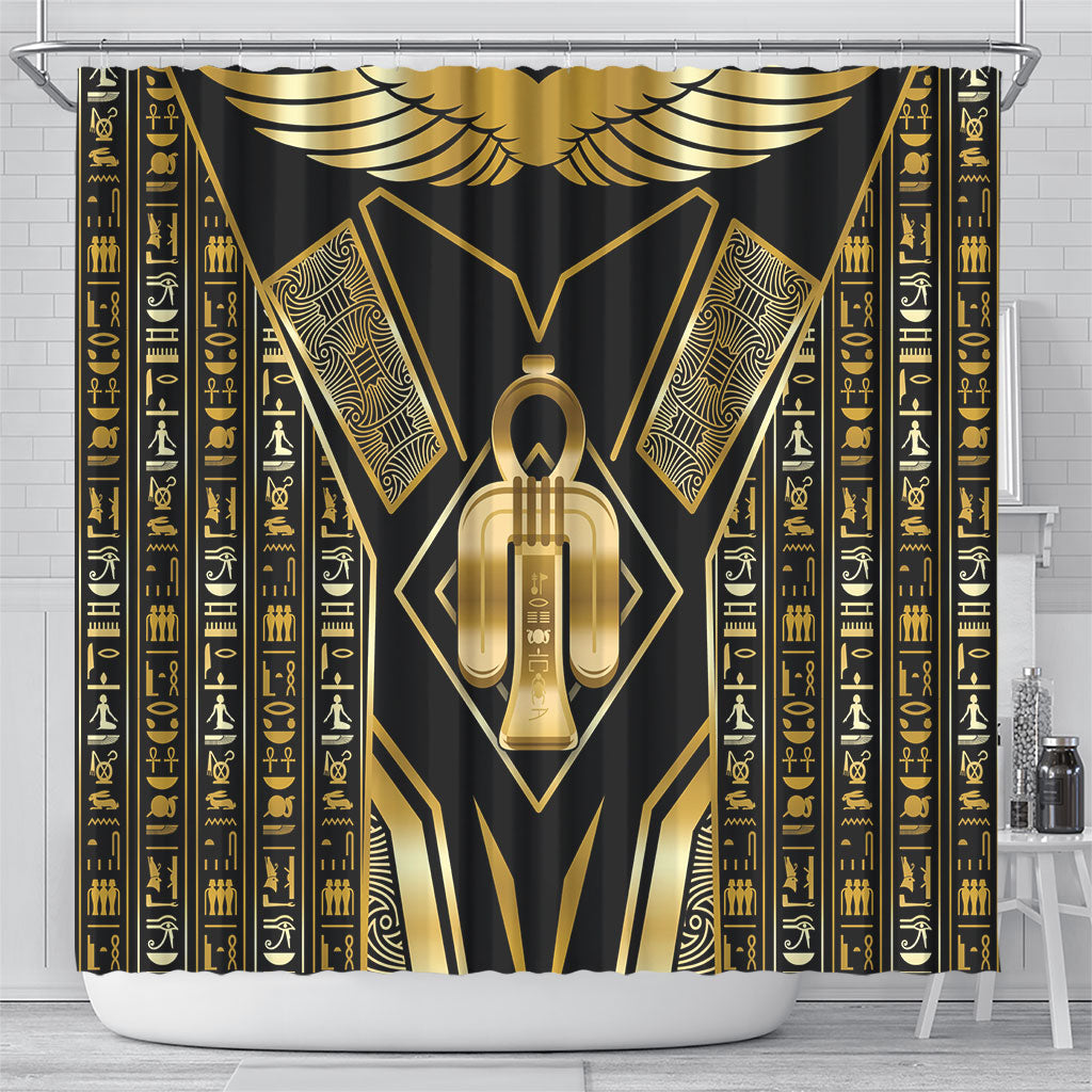 Egypt Tyet Shower Curtain Ancient Mythology Knot Of Isis Gold