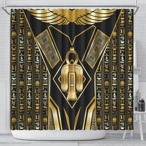 Egypt Tyet Shower Curtain Ancient Mythology Knot Of Isis Gold