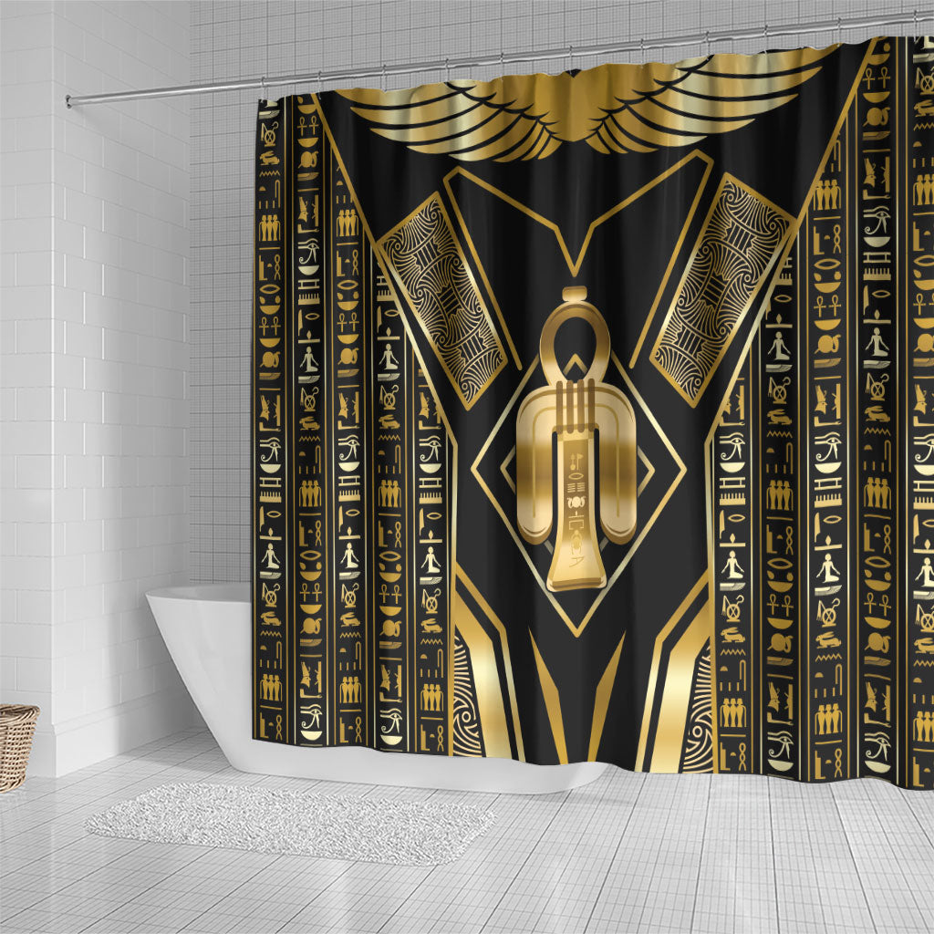 Egypt Tyet Shower Curtain Ancient Mythology Knot Of Isis Gold