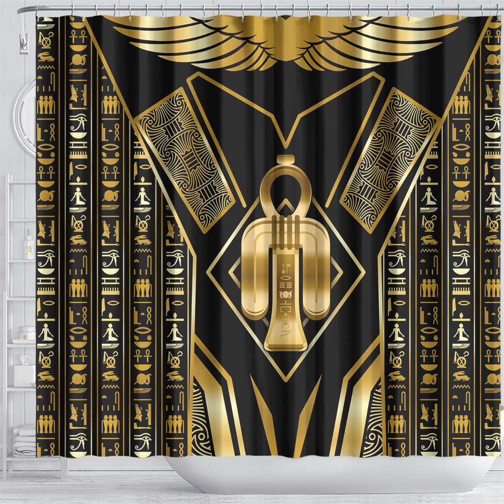 Egypt Tyet Shower Curtain Ancient Mythology Knot Of Isis Gold