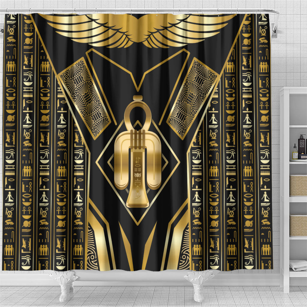 Egypt Tyet Shower Curtain Ancient Mythology Knot Of Isis Gold