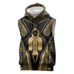 Egypt Tyet Sleeveless Hoodie Ancient Mythology Knot Of Isis Gold