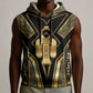Egypt Tyet Sleeveless Hoodie Ancient Mythology Knot Of Isis Gold