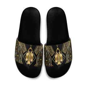 Egypt Tyet Slide Sandals Ancient Mythology Knot Of Isis Gold