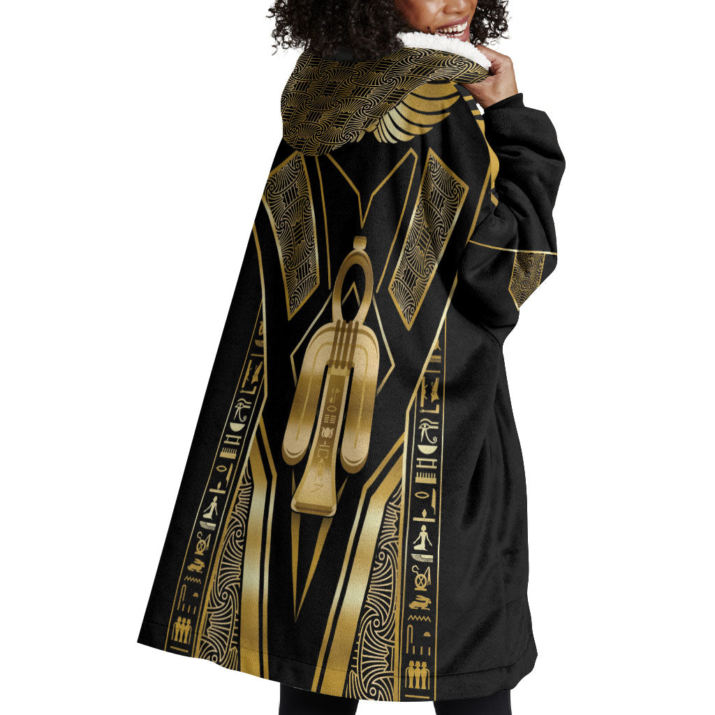 Egypt Tyet Wearable Blanket Hoodie Ancient Mythology Knot Of Isis Gold