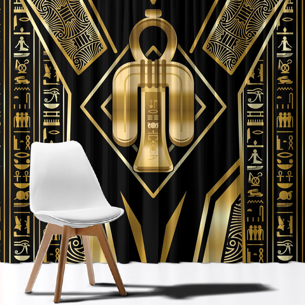 Egypt Tyet Window Curtain Ancient Mythology Knot Of Isis Gold