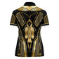 Egypt Tyet Women Polo Shirt Ancient Mythology Knot Of Isis Gold