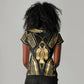 Egypt Tyet Women V-Neck T-Shirt Ancient Mythology Knot Of Isis Gold