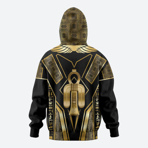 Egypt Tyet Zip Hoodie Ancient Mythology Knot Of Isis Gold