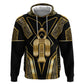 Egypt Tyet Zip Hoodie Ancient Mythology Knot Of Isis Gold