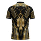 Egypt Tyet Zipper Polo Shirt Ancient Mythology Knot Of Isis Gold