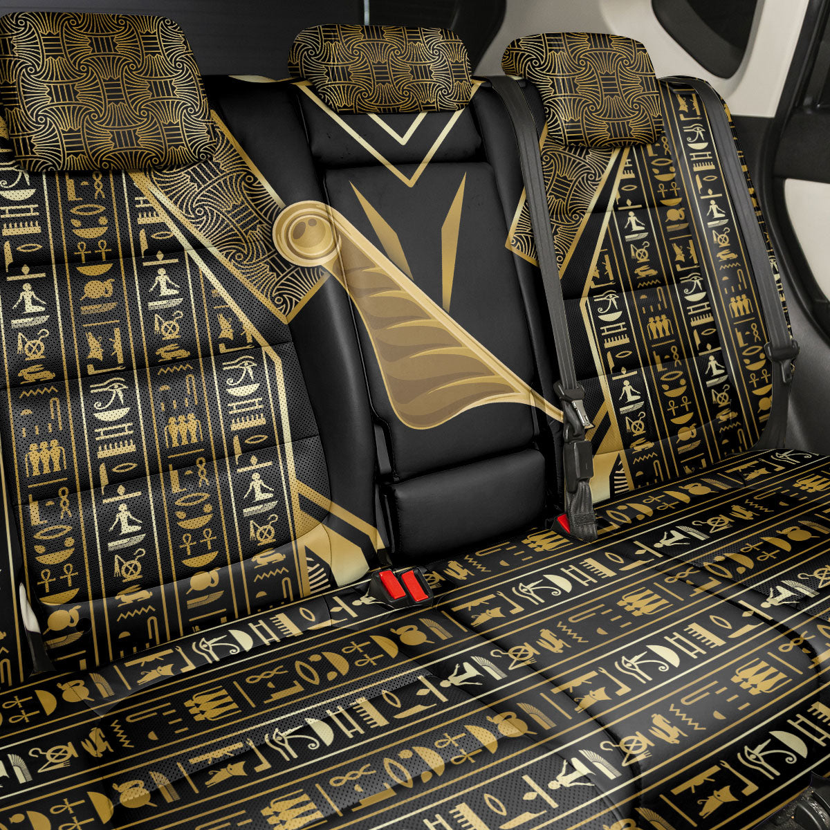 Egypt Feather Of Maat Back Car Seat Cover Ancient Mythology Truth And Justice