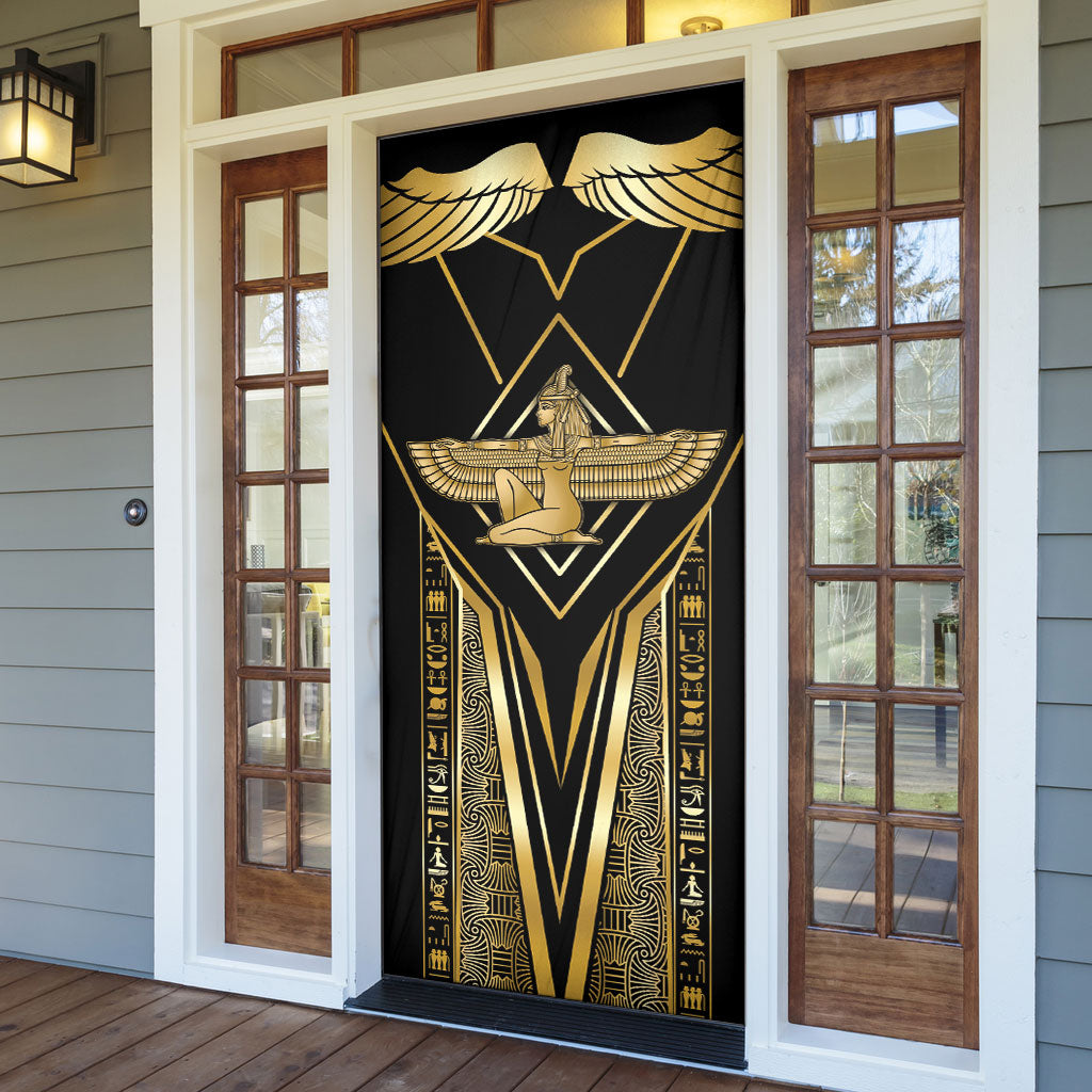 Egypt Feather Of Maat Door Cover Ancient Mythology Truth And Justice