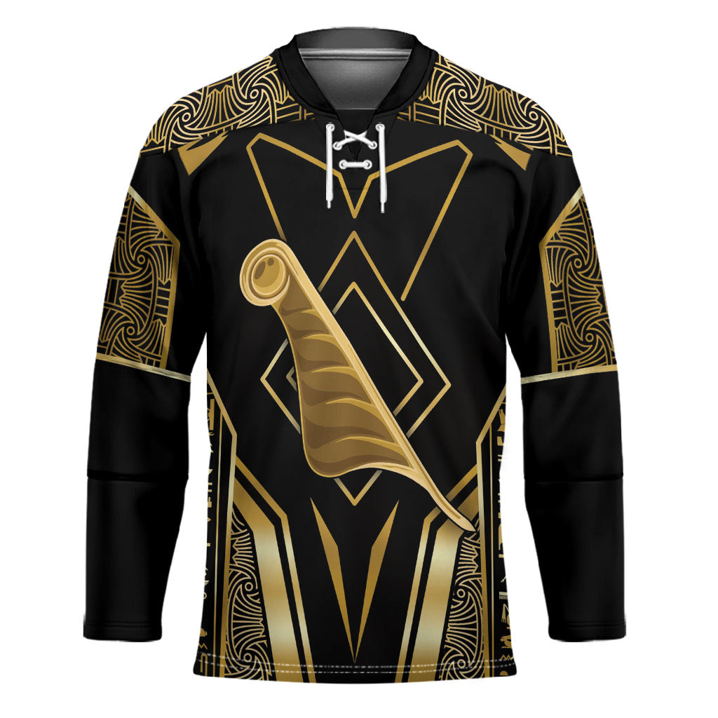 Egypt Feather Of Maat Hockey Jersey Ancient Mythology Truth And Justice