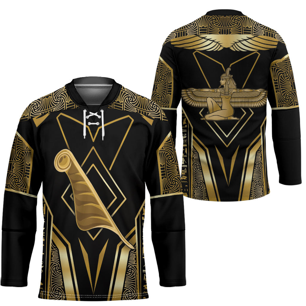 Egypt Feather Of Maat Hockey Jersey Ancient Mythology Truth And Justice