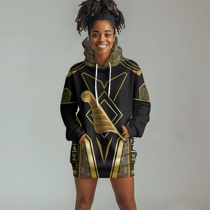 Egypt Feather Of Maat Hoodie Dress Ancient Mythology Truth And Justice