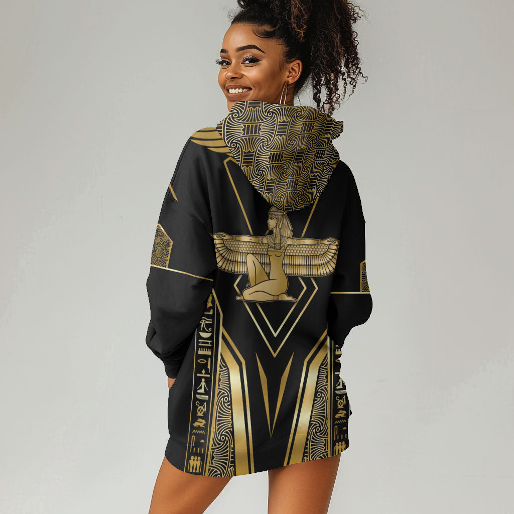 Egypt Feather Of Maat Hoodie Dress Ancient Mythology Truth And Justice