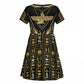 Egypt Feather Of Maat Kid Short Sleeve Dress Ancient Mythology Truth And Justice