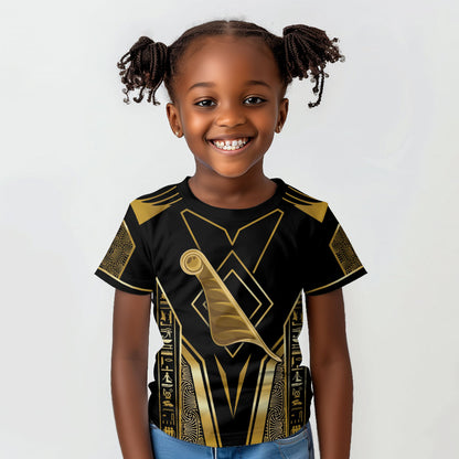 Egypt Feather Of Maat Kid T shirt Ancient Mythology Truth And Justice