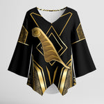 Egypt Feather Of Maat Kimono Sleeve Blouse Ancient Mythology Truth And Justice