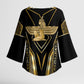 Egypt Feather Of Maat Kimono Sleeve Blouse Ancient Mythology Truth And Justice