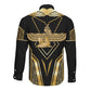 Egypt Feather Of Maat Long Sleeve Button Shirt Ancient Mythology Truth And Justice