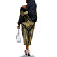 Egypt Feather Of Maat Off The Shoulder Long Sleeve Dress Ancient Mythology Truth And Justice