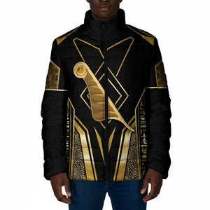 Egypt Feather Of Maat Padded Jacket Ancient Mythology Truth And Justice