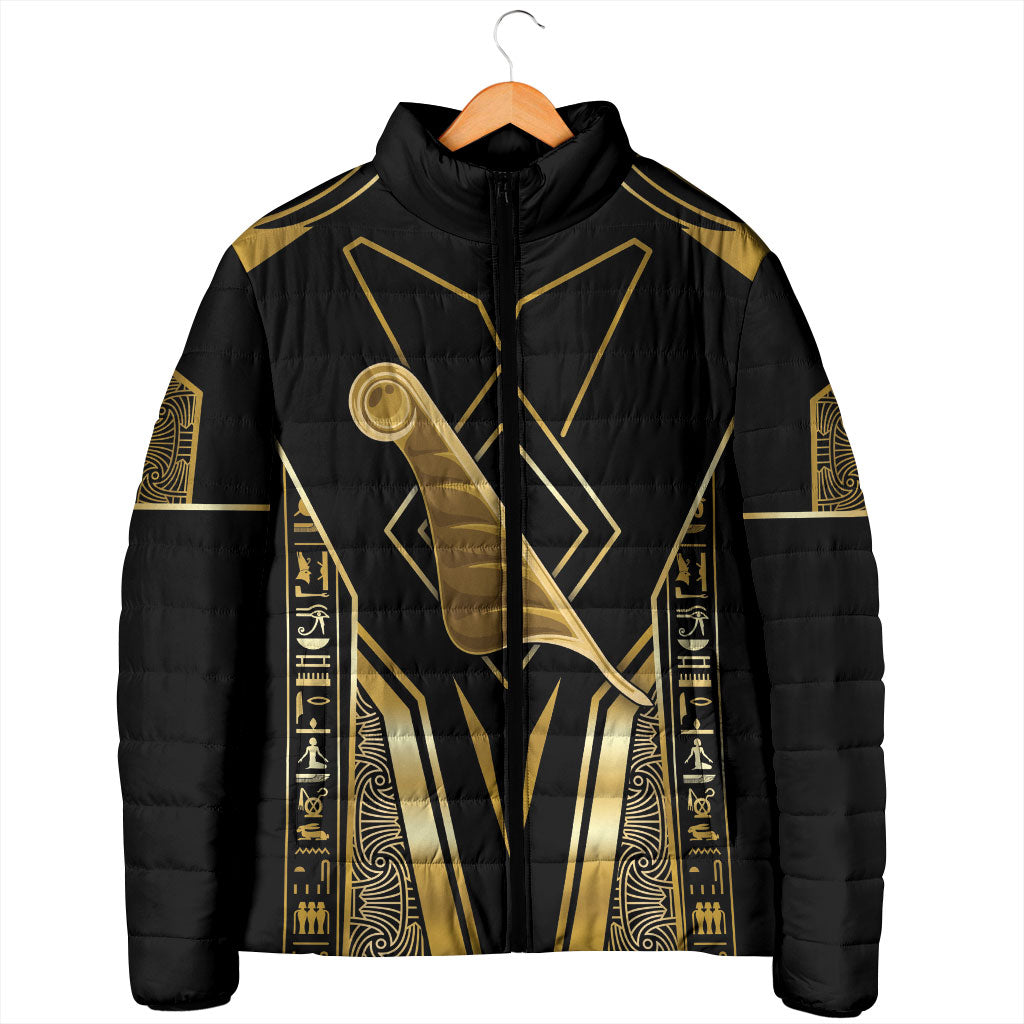 Egypt Feather Of Maat Padded Jacket Ancient Mythology Truth And Justice
