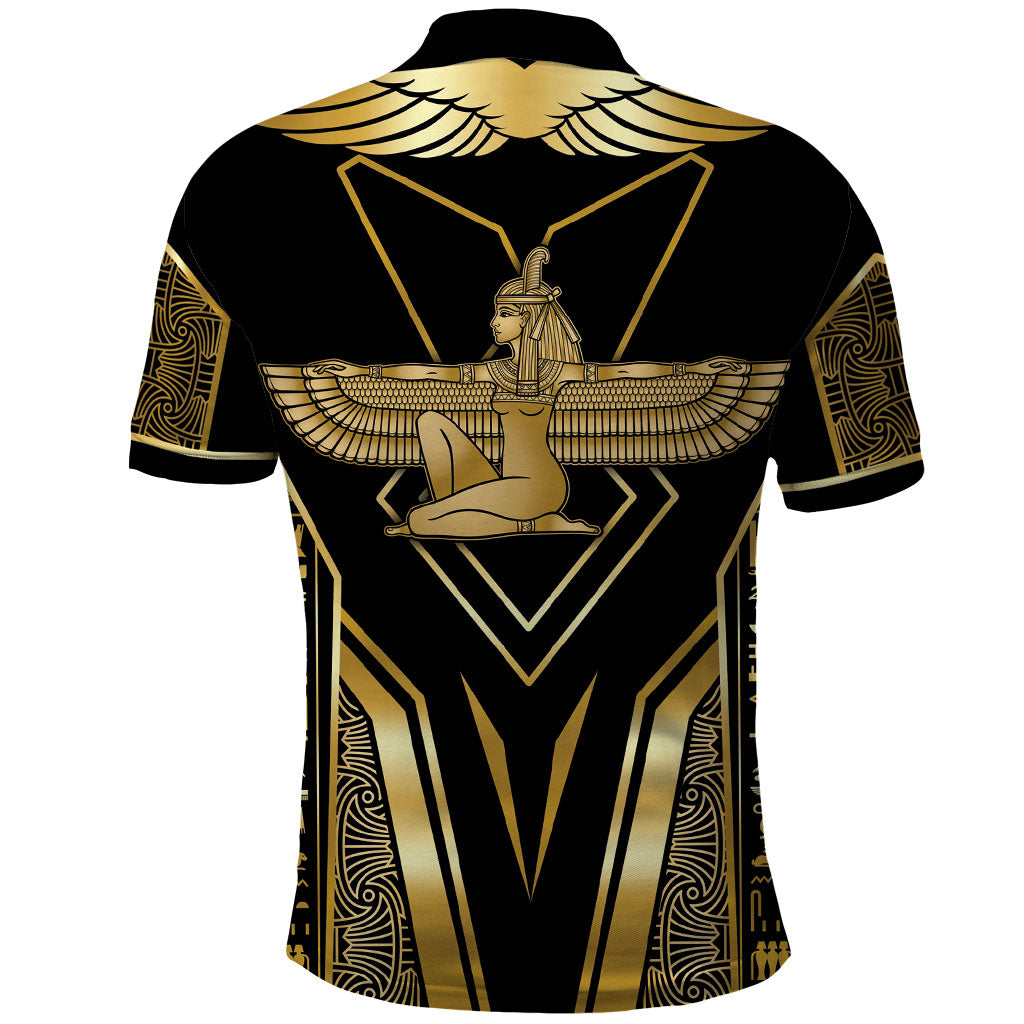 Egypt Feather Of Maat Polo Shirt Ancient Mythology Truth And Justice
