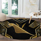 Egypt Feather Of Maat Round Carpet Ancient Mythology Truth And Justice