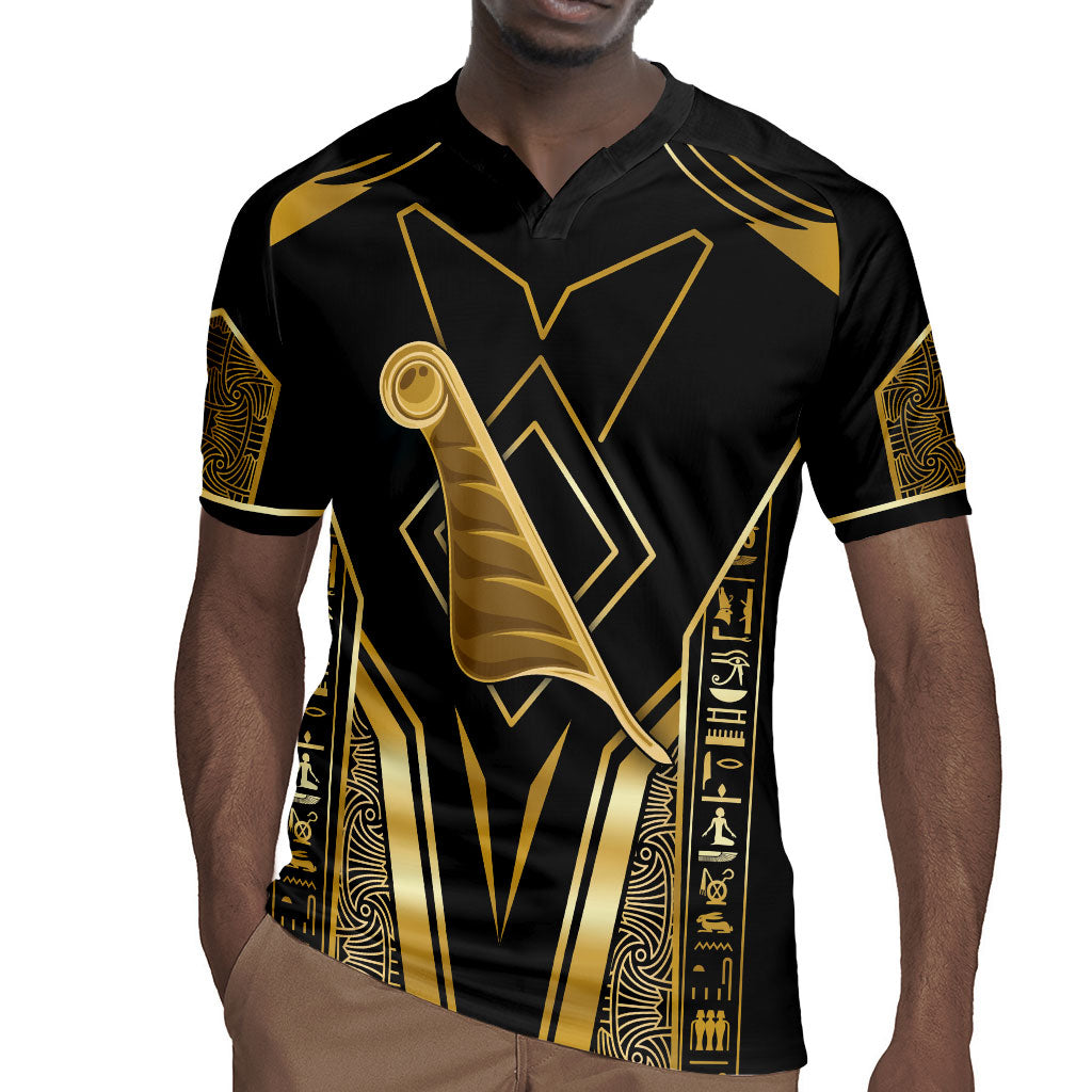Egypt Feather Of Maat Rugby Jersey Ancient Mythology Truth And Justice