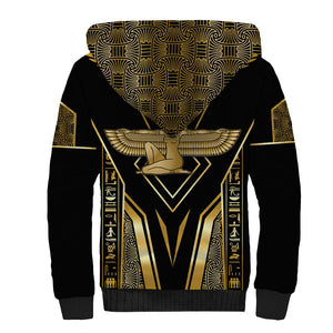 Egypt Feather Of Maat Sherpa Hoodie Ancient Mythology Truth And Justice