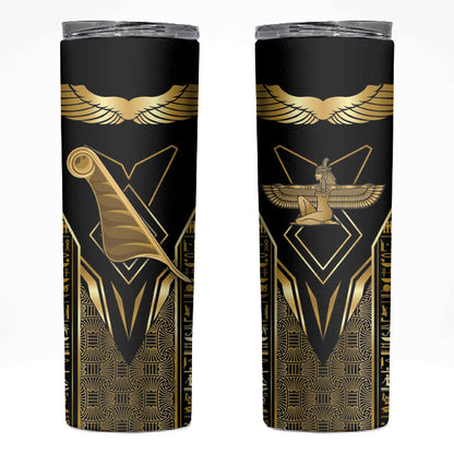 Egypt Feather Of Maat Skinny Tumbler Ancient Mythology Truth And Justice