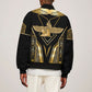 Egypt Feather Of Maat Sleeve Zip Bomber Jacket Ancient Mythology Truth And Justice
