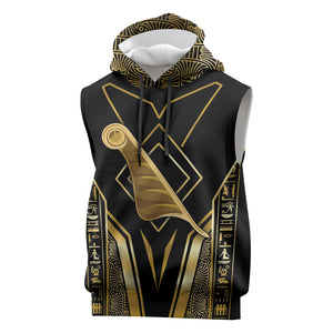 Egypt Feather Of Maat Sleeveless Hoodie Ancient Mythology Truth And Justice