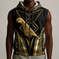 Egypt Feather Of Maat Sleeveless Zip Hoodie Ancient Mythology Truth And Justice