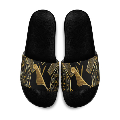 Egypt Feather Of Maat Slide Sandals Ancient Mythology Truth And Justice