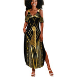 Egypt Feather Of Maat Summer Maxi Dress Ancient Mythology Truth And Justice