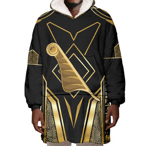 Egypt Feather Of Maat Wearable Blanket Hoodie Ancient Mythology Truth And Justice