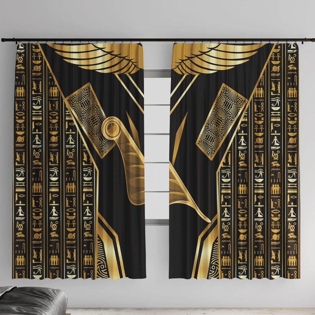 Egypt Feather Of Maat Window Curtain Ancient Mythology Truth And Justice