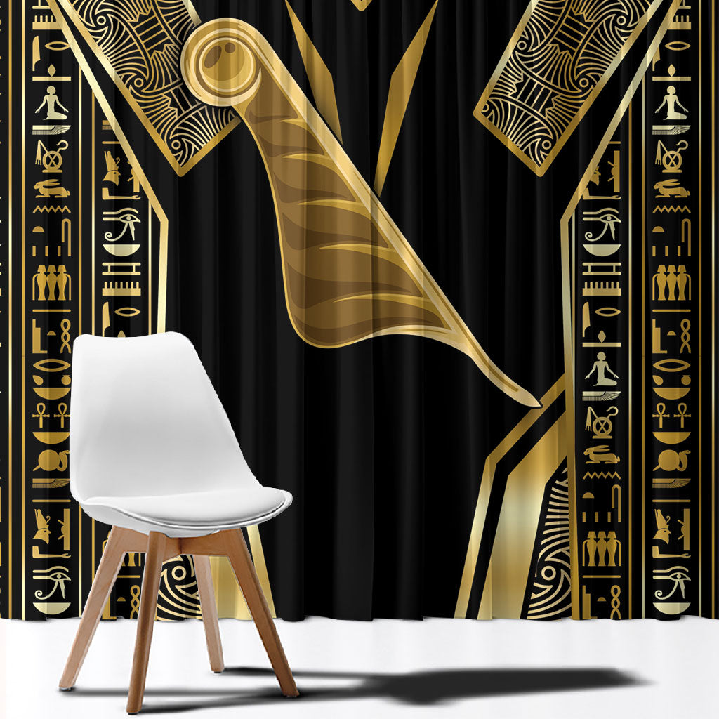 Egypt Feather Of Maat Window Curtain Ancient Mythology Truth And Justice