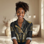 Egypt Feather Of Maat Women Casual Shirt Ancient Mythology Truth And Justice