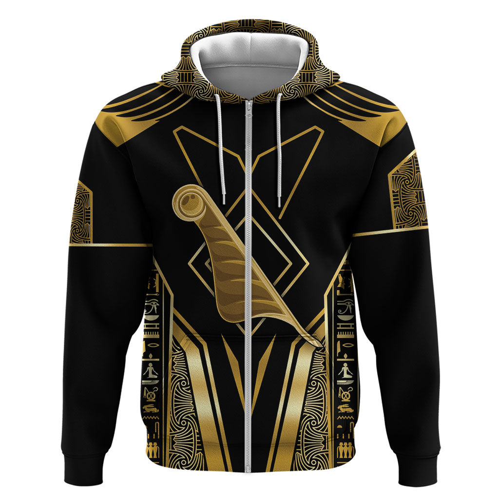 Egypt Feather Of Maat Zip Hoodie Ancient Mythology Truth And Justice