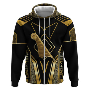 Egypt Feather Of Maat Zip Hoodie Ancient Mythology Truth And Justice