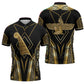 Egypt Feather Of Maat Zipper Polo Shirt Ancient Mythology Truth And Justice