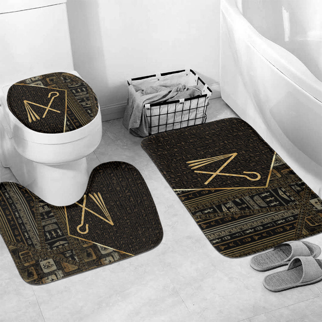 Egypt Crook And Flail Bathroom Set Ancient Mythology Pharaoh Royalty Gold