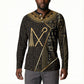 Egypt Crook And Flail Button Sweatshirt Ancient Mythology Pharaoh Royalty Gold